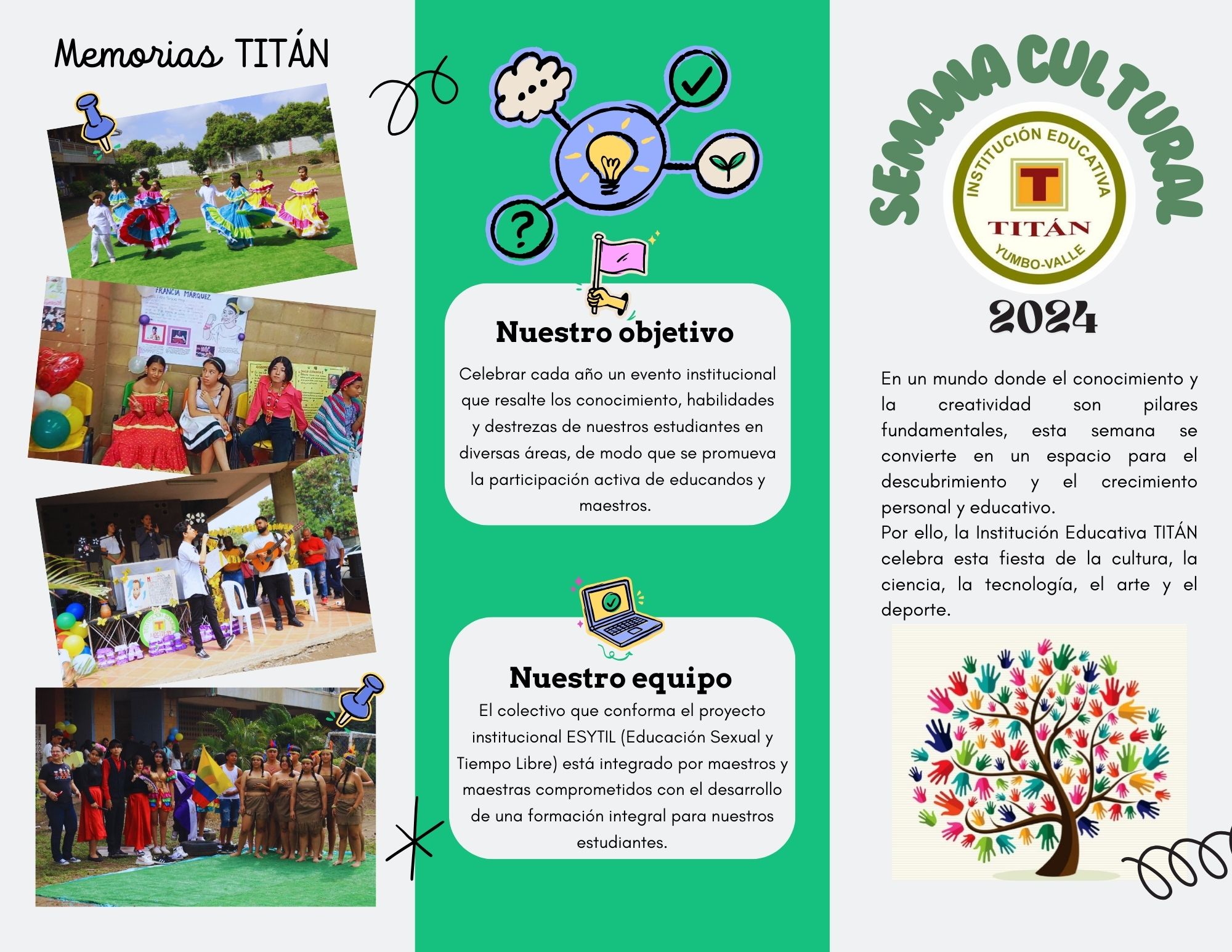 ¡La Semana Cultural de la Institución Educativa Titán Se Renueva! ¡La Semana Cultural de la Institución Educativa Titán Se Renueva!